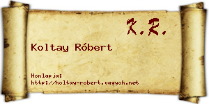 Koltay Róbert névjegykártya