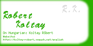 robert koltay business card